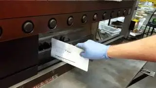 Fiessler AKAS-2F laser safety system on Cincinnati  press brake