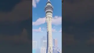 Auckland Sky Tower In Minecraft