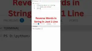 Reverse Words in a String in Just 1 Line!