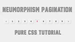 Neumorphism UI Design Pagination Hover effect || HTML5 & CSS3 || Full Tutorial