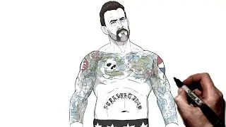 How To Draw CM Punk 2025 | Step BY Step | WWE