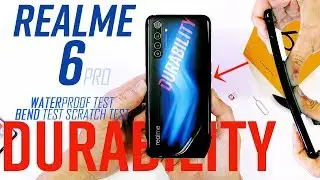 Тест на прочность Realme 6 Pro &mdash; первый дизайн стекла, НО ПРОЧНО ЛИ ОНО? |Тест на водонепроницаемость и царапины|