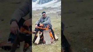 Enjoy Fire and Snow | Relaxing Nature Video#fire #snow#relaxing #nature #pleasesubscribe