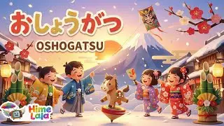 お正月（もういくつねると）｜歌詞付き｜童謡・こどものうた・お正月ソング｜3Dアニメ（The New Year）