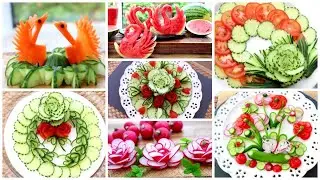 TOP 20 Tricks With Fruit & Vegetable Flower Plate Decoration