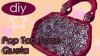 How to crochet a handbag with soda can tabs: 