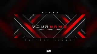 FREE GFX: Free Photoshop Twitter Header Template: Clean Gaming Style Banner-Header Design [2019]