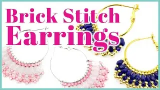 Brick Stitch on a Hoop Earring Tutorial