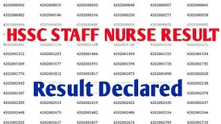 Hssc Staff Nurse Result 2021|MPHW Result 2021|HSSC Staff Nurse Result Kab Aayega HSSC Final Cutoff