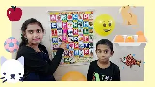 A for Apple 🍎 , B for ball 🏀 , C for cat 😺 ,D for dog  tozfor zip | English alphabets | kids video.