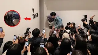 Миллионы поклонников пришли посмотреть на Ви из BTS на выставке V TYPE 非!Полное видео длится 9 минут