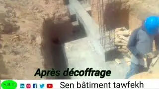 implantation de semelle isolé: #Fondation  #longrine #redressement #batiment #villa #immobile #dalle