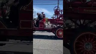 Antique Fire Tiller Truck