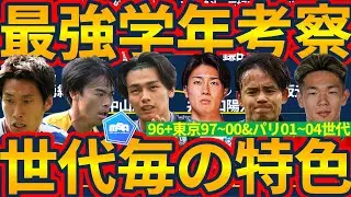 【学年別バトル考察│1996~2004各世代】96鎌田大地/板倉滉vs97三笘薫/前田大然vs98上田綺世/堂安律vs99伊藤洋輝/町野修斗vs00中村敬斗/瀬古歩夢ら世代毎の特色