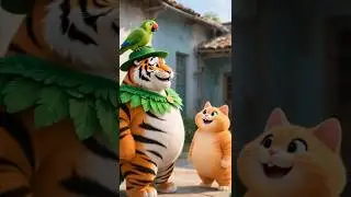🐱✂️ Orange Cat vs Green Parrot &ndash; Tiger Entry Full Chaos 😹🔥