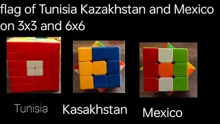 how to make flag of Tunisia Kazakhstan and Mexico 3 X 3 and 6x6
