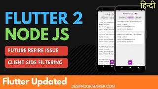 Flutter & Node JS | People API | Futurebuilder refire issue | Client Side Data Filtration