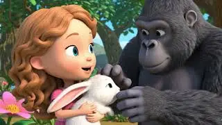 Cute Girl & Friendly Gorilla &ndash; Fun Adventures with Puppies, Kittens & Bunny 🐶🐱🐰 | 3D Cartoon Shorts