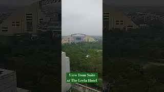 The Leela Hotel looks over Yamuna Sports Complex