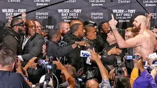 Tyson Fury vs Deontay Wilder FACE OFF EXPLODES! CRAZY CHAOS AGAIN!!!