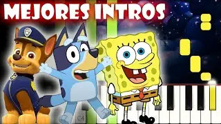 Mejores Intro de Series Animadas - Piano Mix | Tres Introducciones Famosas | Tutorial | Karaoke