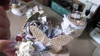 Finished Altered Ribbon Spools & Sneak Peek Of Altered Wooden Box