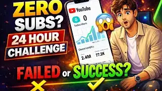 Zero subscribers ke saath 24 HOURS 😱 Kya YouTube channel grow karega? (Real AI Cartoon Experiment)
