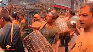 Colorful Sindoor jatra festival event | Festivals of Thimi Bhaktapur Nepal |  Sindoor Jatra 2019