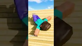 Minecraft Steve Softbody Simulation Animation Race #short #softbody