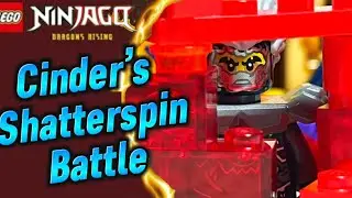 Cinder's SHATTERSPIN BATTLE| Ninjago Dragons Rising Season 2 Stop Motion Recreation