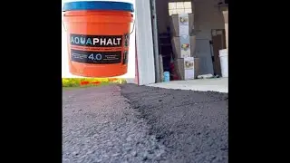 Using Aquaphalt to build a transition ramp from sinking asphalt driveway lip