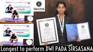 Longest to perform DWI PADA SIRSASANA holding for 25 minutes and solved 6 Rubik's cube | Amazing 😮😮😮