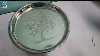 Made In India] 24cm Dinner Plate Heavy Gauge Stainless Steel Laser Printed Dinner Plates