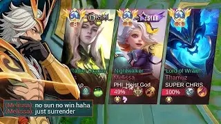 SUN WUKONG vs GLOBAL 1 MELISSA, GLOBAL 3 THAMUZ & GLOBAL 8 ESTES!! WHO WIN?? | MLBB