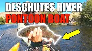 Deschutes River Fly Fishing for Big Rainbow Trout With Inflatable Pontoon Boats. Warm Springs Oregon