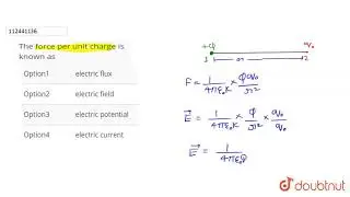 The force per unit charge is known as | 12 | ELECTRIC CHARGES AND FIELDS | PHYSICS | NCERT FINGE...