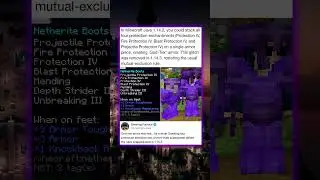In Minecraft Java 1.14.2, you could stack all four protection enchantments (Protection IV, Fire