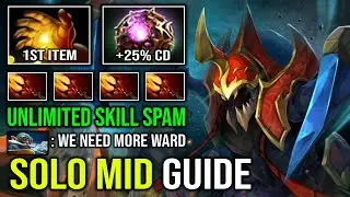 How to Solo Mid Nyx Assassin 1 Shot Invisible Gank 13Min Godlike Unlimited Skill Spam Dota 2