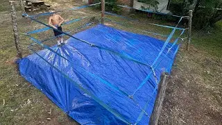 New backyard wrestling ring (homemade)!
