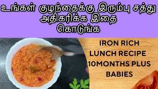 Iron rich lunch recipes for babies/ toddlers