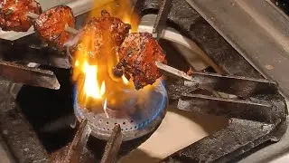 Roasted kaleji on gas flame 🔥🔥 टेस्टी 😋 कलेजी फ्राई रेसिपी (liver Recipe).