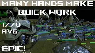 Exactly 1 Hour Epic 6v6 Custom on MAP GEN | Supreme Commander FAF Cast #928