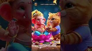 Bal Ganesh with Cute Cat | Ganesh Chaturthi 3D Animation | Disney Pixar Style #cat