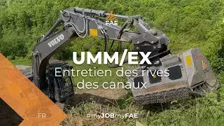 Le broyeur forestier mont&eacute; sur une pelle Volvo EC300E