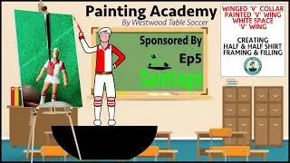 Painting Academy by Westwood Table Soccer - Feyenoord 1958 - V Wing Collar & Halving The Shirt