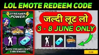 LOL EMOTE REDEEM CODE TODAY | FREE FIRE REDEEM CODE | FF REDEEM CODE TODAY