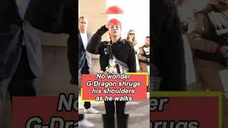 No wonder G-Dragon keeps shrugging his shoulders as he walks#GDragon #foryou #usa