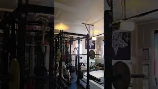 legs day, front squats, TRX leg curls, 55lbs split squat, rogue garage gym