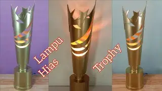 Cara membuat Piala, Lampu hias dari paralon pvc, diy
