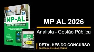 Apostila Concurso MP AL 2026 PDF e Impressa Analista - Gest&atilde;o P&uacute;blica